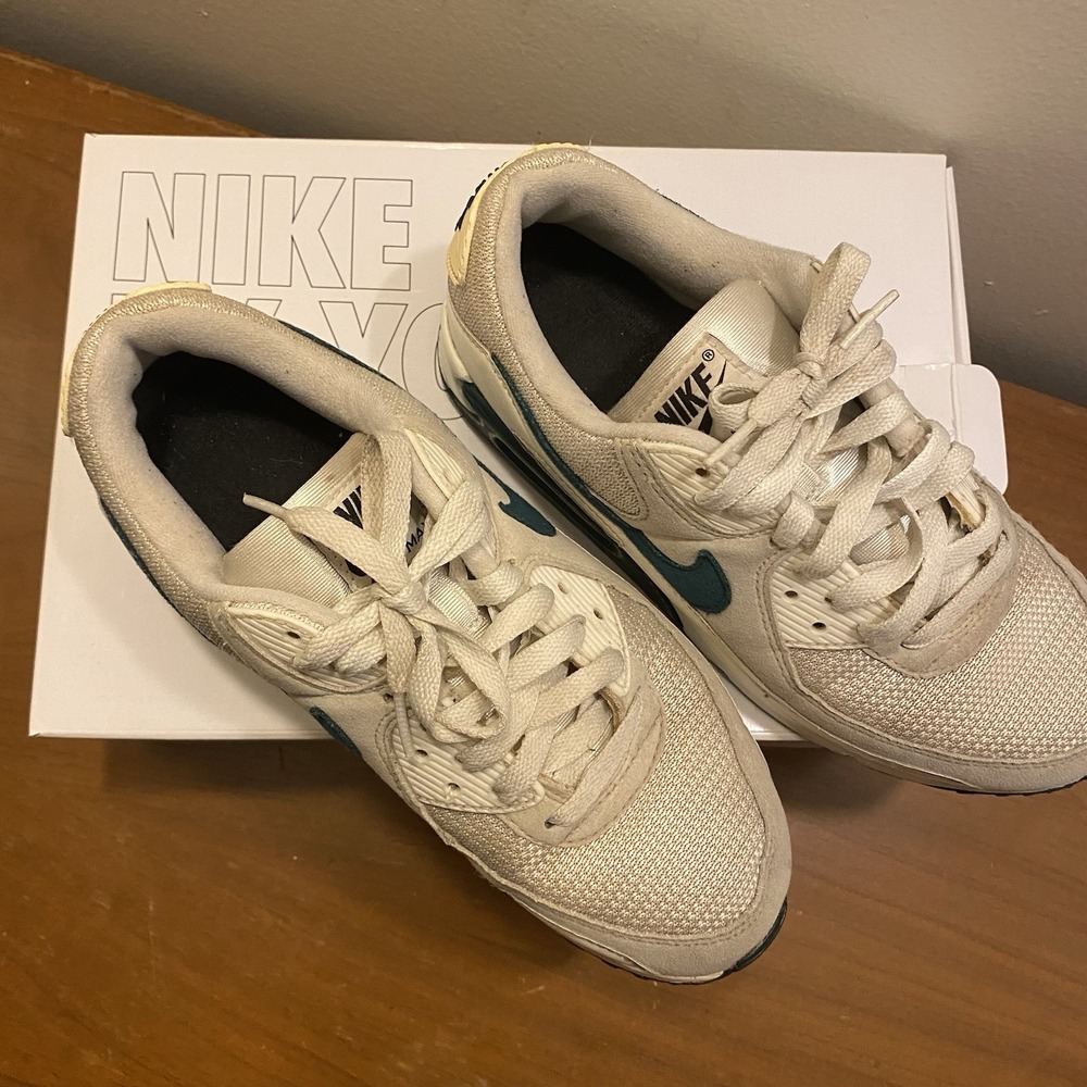 Nike By You Air Max 90 Forest Green White Grey CT3621-991 Men Sz 6.5 Women Sz 8‎ - Picture 5 of 9